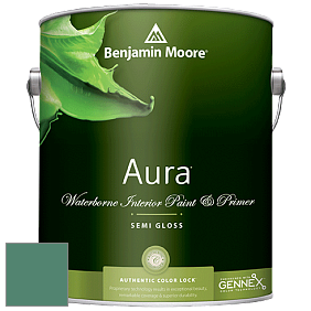Benjamin Moore Aura 528 Waterborne Interior Semi-gloss Finish краска цвет 2041-30 Green Gables