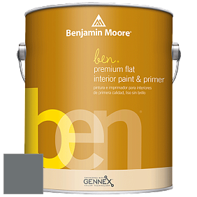 Benjamin Moore Ben W625 Premium Interior Latex Flat краска цвет 1602 Gunmetal