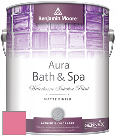 Benjamin Moore Aura 532 Bath & Spa Waterborne Interior Paint Matte Finish краска цвет 2001-40 Pink Popsicle