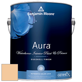 Benjamin Moore Aura 524 Waterborne Interior Eggshell Finish краска цвет 165 Glowing Apricot