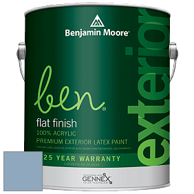 Benjamin Moore Ben 541 Waterborne Exterior Flat Finish краска цвет 830 Harlequin Blue