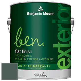 Benjamin Moore Ben 541 Waterborne Exterior Flat Finish краска цвет 686 Crisp Romaine