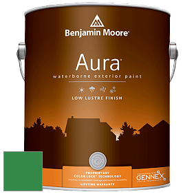 Benjamin Moore Aura 634 Waterborne Exterior Low Lustre Finish краска цвет 2037-20 Jade Green