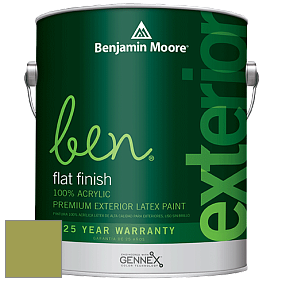 Benjamin Moore Ben 541 Waterborne Exterior Flat Finish краска цвет 406 Huntington Green