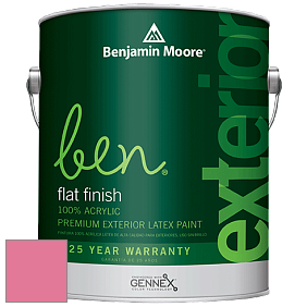 Benjamin Moore Ben 541 Waterborne Exterior Flat Finish краска цвет 2000-40 Strawberry Shortcake