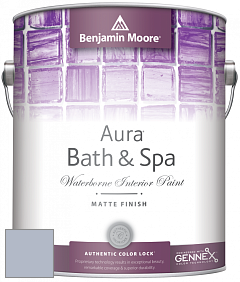 Benjamin Moore Aura 532 Bath & Spa Waterborne Interior Paint Matte Finish краска цвет 1438 Lavender Blue