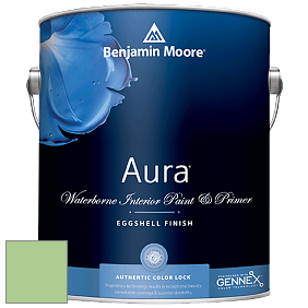 Benjamin Moore Aura 524 Waterborne Interior Eggshell Finish краска цвет 550 Paradise Hills Green