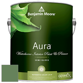 Benjamin Moore Aura 528 Waterborne Interior Semi-gloss Finish краска цвет RAL 6011 