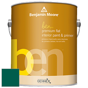 Benjamin Moore Ben W625 Premium Interior Latex Flat краска цвет RAL 6036 