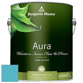 Benjamin Moore Aura 528 Waterborne Interior Semi-gloss Finish краска цвет 768 Atlantis Blue