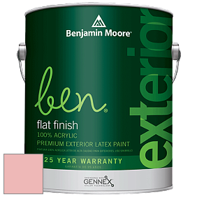 Benjamin Moore Ben 541 Waterborne Exterior Flat Finish краска цвет 2171-50 Pearly Pink