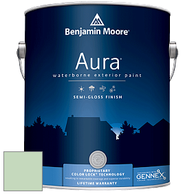 Benjamin Moore Aura 632 Waterborne Exterior Semi-Gloss Finish краска цвет 562 Cucumber Salad