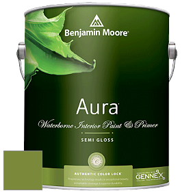 Benjamin Moore Aura 528 Waterborne Interior Semi-gloss Finish краска цвет NCS S 3060-G40Y 