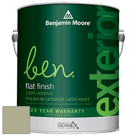 Benjamin Moore Ben 541 Waterborne Exterior Flat Finish краска цвет 481 Dill Weed
