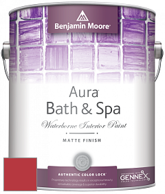 Benjamin Moore Aura 532 Bath & Spa Waterborne Interior Paint Matte Finish краска цвет 2000-10 Red
