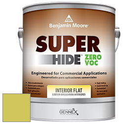 Benjamin Moore 355 Super Hide Zero Voc Interior Flat краска цвет 404 Electric Slide