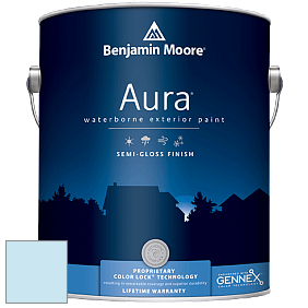 Benjamin Moore Aura 632 Waterborne Exterior Semi-Gloss Finish краска цвет 2065-70 Bashful Blue