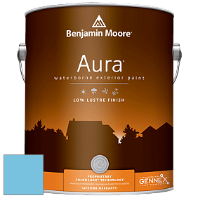 Benjamin Moore Aura 634 Waterborne Exterior Low Lustre Finish краска цвет 788 Aquarius
