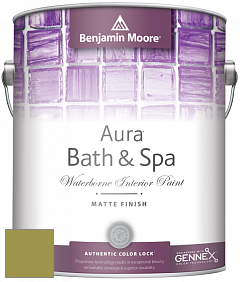 Benjamin Moore Aura 532 Bath & Spa Waterborne Interior Paint Matte Finish краска цвет NCS S 3050-G60Y 