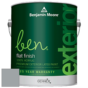 Benjamin Moore Ben 541 Waterborne Exterior Flat Finish краска цвет 1606 Cobblestone Path