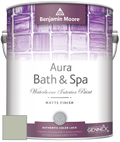Benjamin Moore Aura 532 Bath & Spa Waterborne Interior Paint Matte Finish краска цвет 472 Aganthus Green