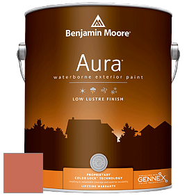 Benjamin Moore Aura 634 Waterborne Exterior Low Lustre Finish краска цвет 028 Rich Coral
