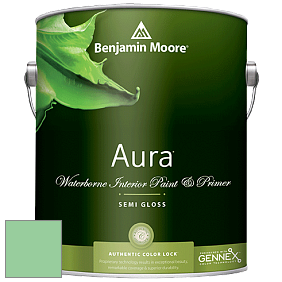Benjamin Moore Aura 528 Waterborne Interior Semi-gloss Finish краска цвет NCS S 1040-G10Y 
