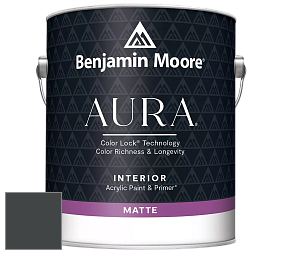Benjamin Moore Aura 522 Interior Paint - Matte краска цвет 2136-10 Black Knight