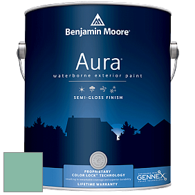 Benjamin Moore Aura 632 Waterborne Exterior Semi-Gloss Finish краска цвет 621 Eucalyptus