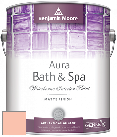 Benjamin Moore Aura 532 Bath & Spa Waterborne Interior Paint Matte Finish краска цвет 2014-50 Springtime Peach
