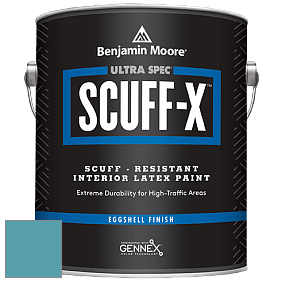 Benjamin Moore 485 Ultra Spec SCUFF-X Interior Eggshell Finish краска цвет 2054-40 Blue Lagoon