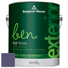 Benjamin Moore Ben 541 Waterborne Exterior Flat Finish краска цвет 2070-30 Dark Lilac