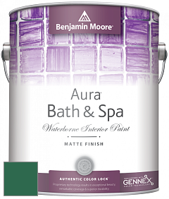 Benjamin Moore Aura 532 Bath & Spa Waterborne Interior Paint Matte Finish краска цвет 2042-10 True Green