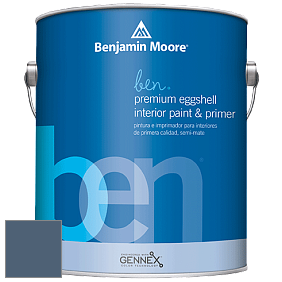 Benjamin Moore Ben W626 Premium Interior Latex Eggshell краска цвет 840 Kensington Blue