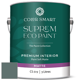 COLOR SMART CS 619 SUPREM ECO PAINT матовая краска цвет NCS S 6010-B70G 